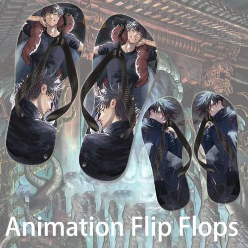 Incantation Anime Back Combat Slippers Men and Women Wu Tiao Wu The Second Element Polygonum Cuspidatum Yuren Beach Flip-flops