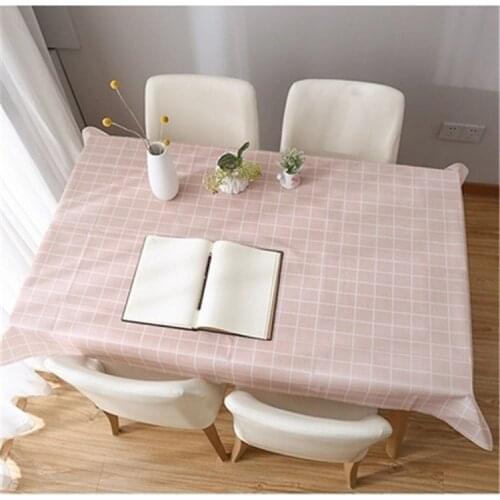 Table linen Nordic waterproof, scald-proof, oil-proof and no-wash plastic tablecloth, plaid tablecloth and tea table cloth