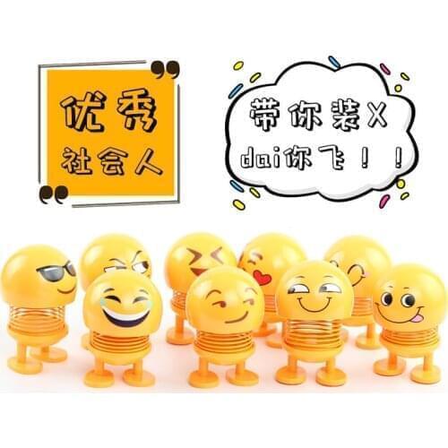 Car decoration ornaments spring shaking head doll toy