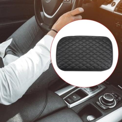 All Purpose Car Armrest Cushion Cover Leather Center Console Box Pad Cushion Automotive Parts for Car Truck Vehicles