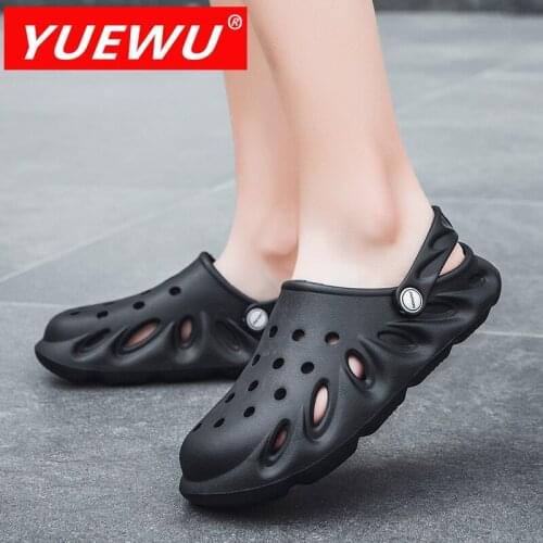YUEWU Summer Fashion Flat Slippers EVA Antiskid And Wear Resistant Beach Shoes Soft And Comfortable Thick Soled Sandals