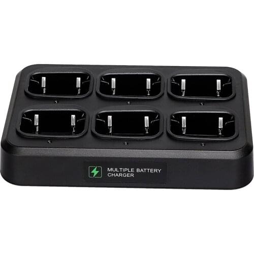 Six-way Charger Single-Row Rapid Charger,for Retevis RT8 RT81 RT82 RT87 RT50 RT647/RT47 RT83,TYT MD390 Walkie Talkie/Battery