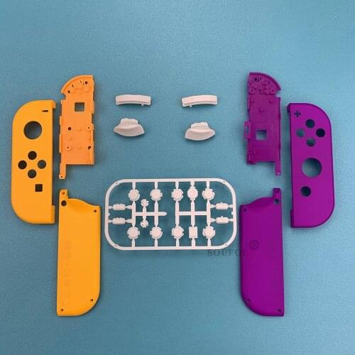Yellow Purple for Nintend Switch JoyCons Replacement Housing Shell for NS JoyCon Cover for Switch Controller Case with buttons