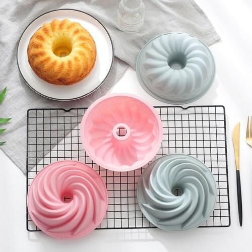 1Pcs Bakeware Bread Pans Cake Mold 6 Inch Round Shape Kitchen Supplies Savarin Style DIY Baking Tools Food Grade Silicone