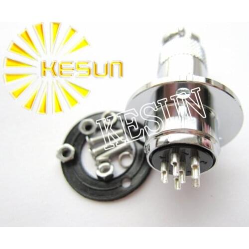 10pair GX20-6 GX20 6Pin With Flange Male & Female 20mm Wire Panel Connector DF20 M20 circular connector Socket Plug