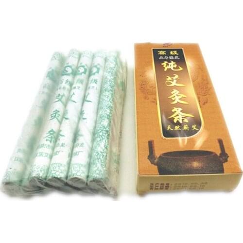 10pcs Five Years Old Pure Mild Moxibustion Therapy Moxa Roll Stick Relieve Pain Body Foot Back Leg Shoulder Relaxation