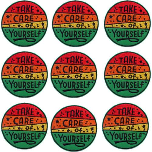 10Pcs/Set DIY Cartoon Letter Patches For Clothing Gay Patch Iron On Patches On Clothes Stripes For Jacket Appliques Stickers