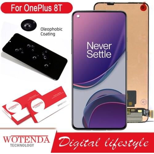 100% Original 6.55'' Amoled LCD Replacement for Oneplus 8T Display Touch Screen Digitizer One Plus 8T Repair Parts