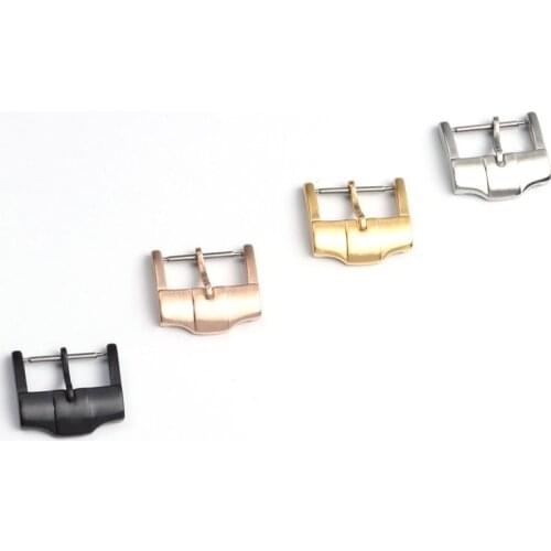 18 20 24mm Stainless Steel Silver Black Rose Gold Brushed Matte Pin Buckle Clasp For AP ROYAL OAK Watch Strap With Word