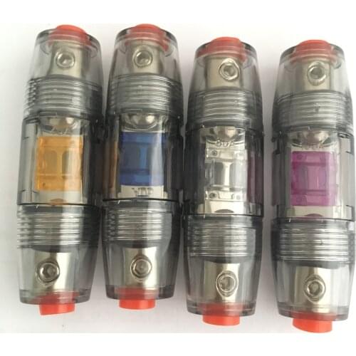 4pcs/lot Good Quality Waterproof 4GA 8GA10GA IN OUT Bolt-on Fuse Automotive Fuse Holder Fusible Link with MINI ANL Fuse 80A 100A