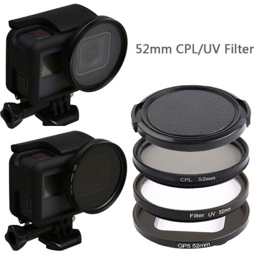 52mm UV Lens Filter Protection CPL Circular Polarizing Lens Filter For GoPro Hero 7 6 5 Black Go Pro Action Camera Accessories