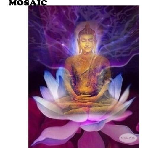 5D DIY Diamond painting Cross stitch Full Square Diamond embroidery full square Buddha Diamond mosaic Home decor