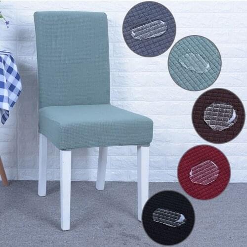 Airldianer Restaurant Waterproof Chair cover Polar fleece Elastic anti-dirty Seat Covers For Hotel Living Room 1/2/4/6 PCS