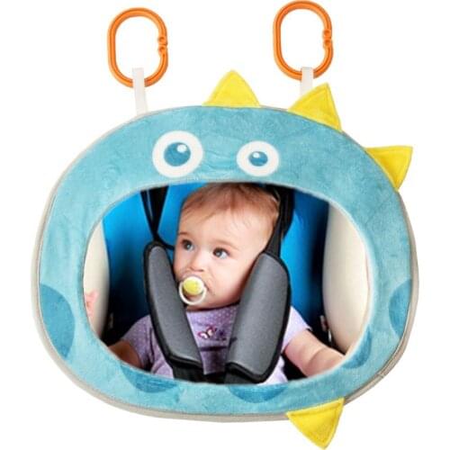 Car Baby Rearview Mirror Wide View Rear Adjustable Safety Seat Back Mirrors Infants Cartoon Toys