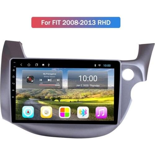Android 10.0 System Quard Core 2G+32G WIFI HD 1024*600 Car GPS Nagavition For HONDA FIT/JAZZ RHD 2008-2013 Car Multimedia Player