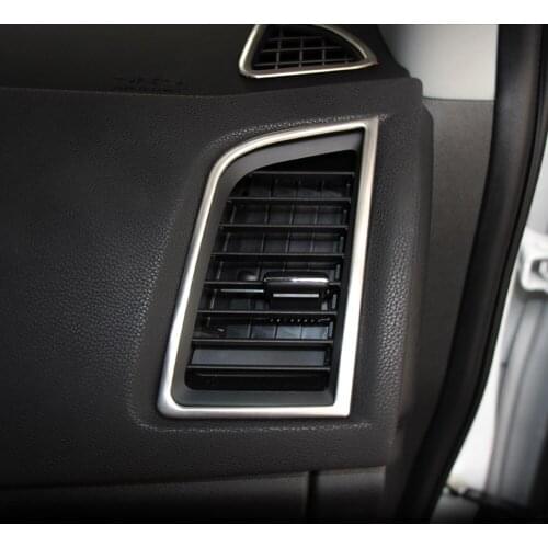 Car Styling 4pcs/Set For Mitsubishi ASX 2011-2015 Decorative Air outlet conditioning Cover stainless steel frame Car Accessories