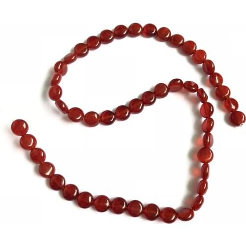 1 string Natural Red Carnelian Beads Red Agat e 8mm,12mm Coin Bead Gem Loose Beads For Jewelry Making Beads,15.5"