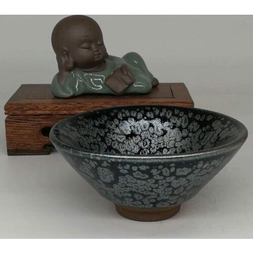 Jianzhan Sky Eye Tianmu Tea Cups Under Glazed Rare Unique Royal Cup Tea Handmade China Ceramic Porcelain Chinese Kungfu Tea Sets