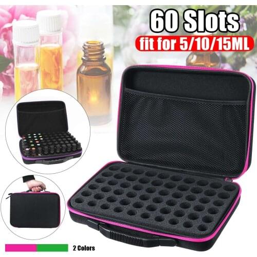 10ml/15ml 60 Bottles Essential Oil Case Essential Oil Collecting Bags Travel Portable Carrying Cases Nail Polish Storage Bag