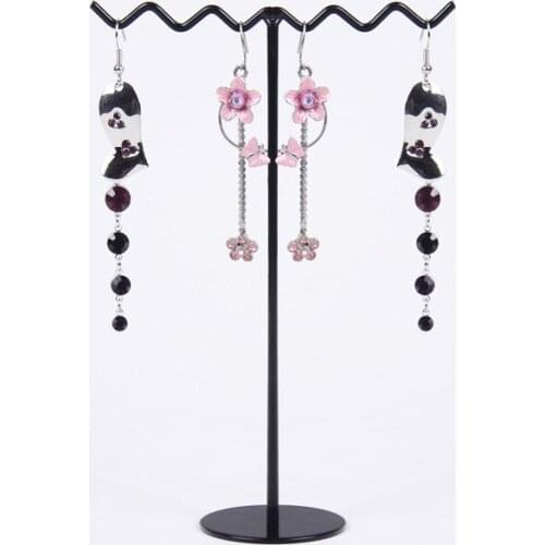 Black Metal Earring Tree Shaped Display Stand Holder For Jewelry ,Fashion Alloy Packaging Display,9.5*13.5cm/1pc