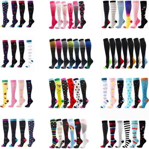 Dropship Compression Stockings Fit Varicose Veins Pressure Knee Stockings Men Women Outdoor Running Sports Socks Anti Fatigue