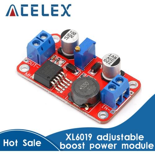 DC DC boost power supply module XL6019 voltage stabilized power supply module output 5V/12V/24V adjustable