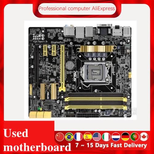 For Asus H87M-PRO Desktop Motherboard H87 LGA 1150 For Core i7 i5 i3 DDR3 SATA3 USB3.0 HDMI Mini-ITX Original Used Mainboard