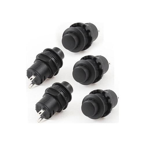 DS-425 SPST Black Non Locking Push Button Switch AC 125V 3A 250V 1.5A