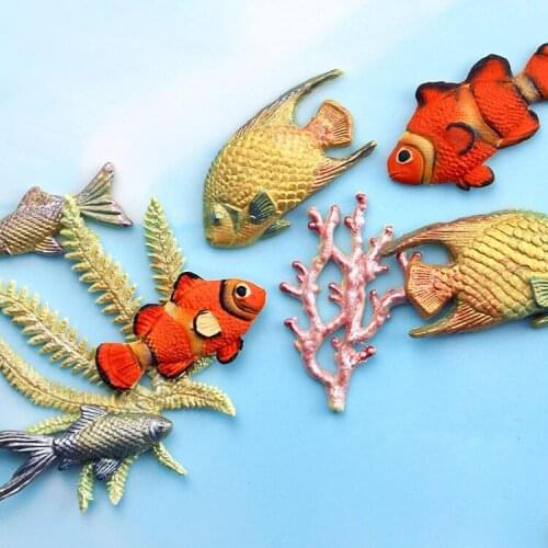 Sea Coral Fish Silicone Mould Fondant Mold Cake Decorating Tools Clay Mould Chocolate Resin Silicone Rubber PRZY Eco-friendly