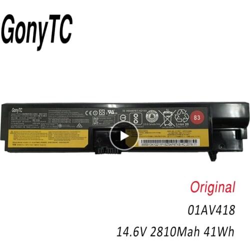 GONYTC 01AV418 Genuine Original 01AV417 SB10K97571 Laptop Battery For Lenovo E570 SB10K97574 01AV414 01AV415 E575 20H5005ECD