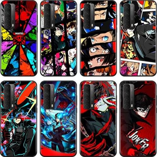 Hot Anime Persona 5 Game For Huawei Y9A Y9S Y9 Y8P Y8S Y7A Y7P Y7 Y6 Y6P Y6S Y5P Y5 Prime Pro 2019 2020 Black Soft Phone Case