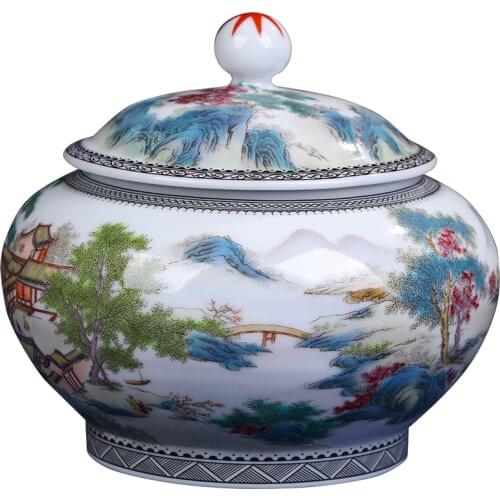 China Ceramic Master Pure Hand-painted Porcelain Storage Ginger Jar