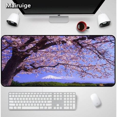 Mairuige Comfortably Fallen Leaves Scenery Big Tree Mousepad Large Size 90x40 Gaming Mouse DIY Computer Notebook Rubber Mice Mat