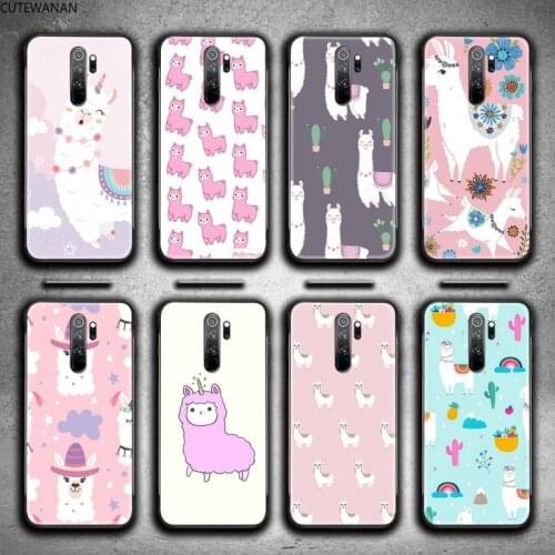 Llama Alpaca pattern Phone Case for Redmi 9A 9 8A 7 6 6A Note 10 9 8 8T Pro Max K20 K30 Pro