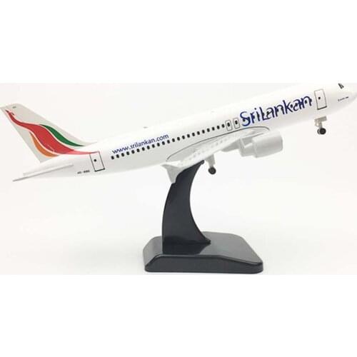 20cm Aircraft Airbus Sri Lanka A320 SriLankan Airlines Alloy Plane with Wheel Model Toys Children Kids Gift for Collection