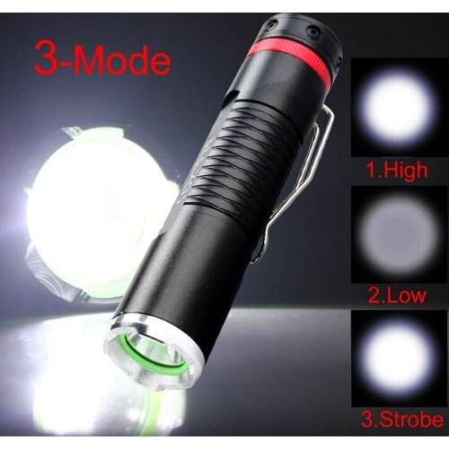 Mini R2 LED Flashlight 600 Lumen Aluminum Alloy 3 Modes flashlight Torch Light AA
