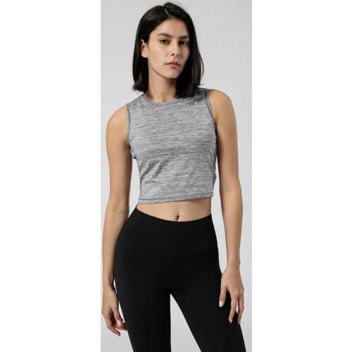 New Summer Sports Running Shockproof Elastic Yoga Sleeveless Vest High Intensity Sports Blouse For Women/40