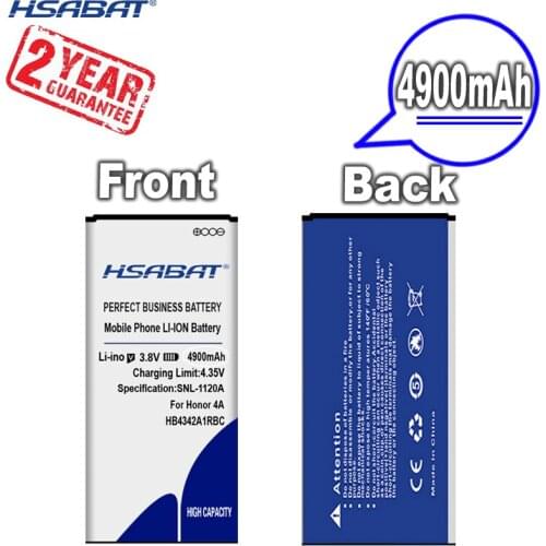 New Arrival [ HSABAT ] 4900mAh HB4342A1RBC Battery for Huawei y5II Y5 II 2 Ascend 5+ Y6 honor 4A SCL-TL00 honor 5A LYO-L21