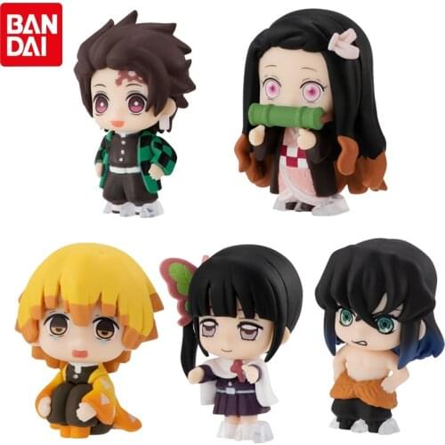 Bandai Genuine Capsule Demon Slayer Line Up Series Doll 1 Kamado Tanjirou Kamado Nezuko Genuine Action Figure Gacha Toys