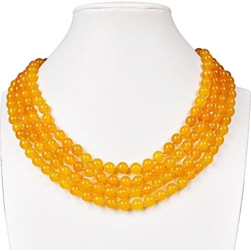 Yellow colors is transparent much chain and lovely Topaz Jade necklace, can give close wife