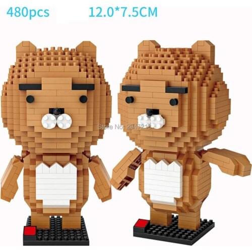 Hot Lepining creators classic japan Cartoon Animals Ryan Small Lion figures mini Micro Diamond Blocks model bricks toys for gift