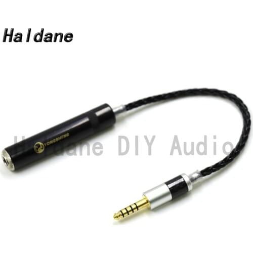Haldane HIFI 7N Silver Plated 4.4mm Balanced Male to 6.35mm TRS 3pole Female Audio Adapter 4.4 to 6.5 Connector Upgrade Cable