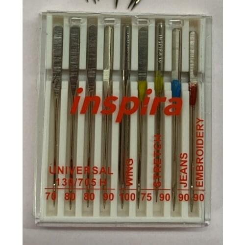 Inspira Hemstitch/Wing Needle Size 100/16 JEANS STRETCH EMBROIDER Sewing Machine for singer juki brother bernina pfaff janome