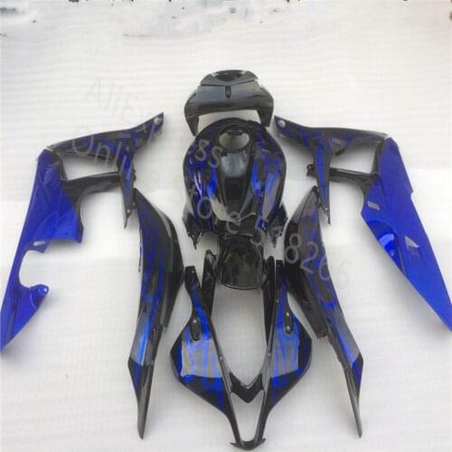 Blue flames black blue fairing setInjection molding for HONDA CBR 600 RR fairings 2007 2008 cbr600rr 07 08 motobike fairings