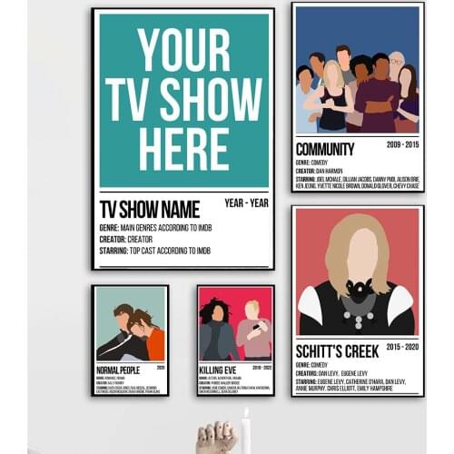 TV Drama Program Printed Matter Poster TV Gift Wall Art Print Minimalism Modern Canvas Painting Living Room Nordic Home Decor