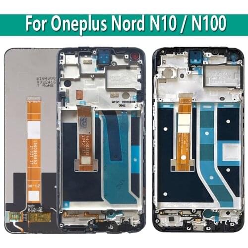 Original 6.49'' For OnePlus Nord N100 N10 LCD Display Touch Screen Digitizer With Frame Assembly Accessories