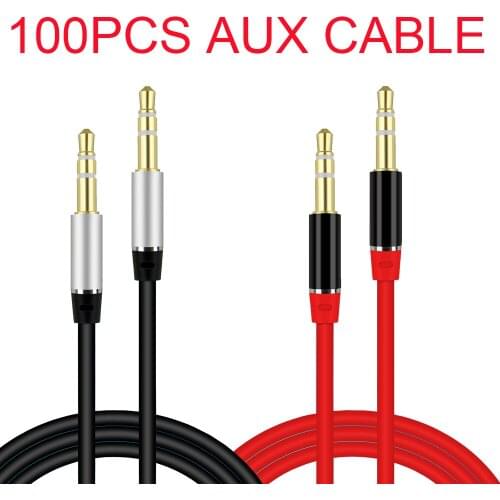 100pcs 3.5 Jack Audio Cable 3.5mm Speaker Line Aux Cable Audio