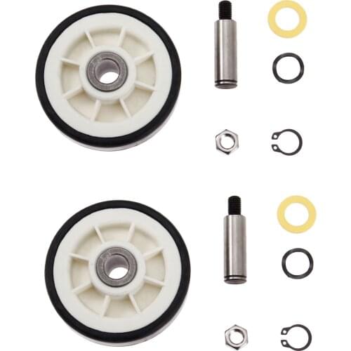 2Sets 303373K Dryer Roller Wheel Drum Support Kit for Hardwick Magic Chef Maytag Kenmore WP12001541 12001541 AP4008534