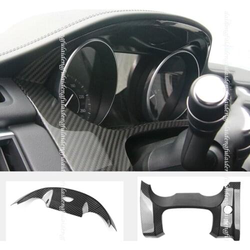 2pcs For Jaguar E-PACE 2018-2020 Interior Real Carbon Fiber Dashboard Decor Frame Molding cover Trim Car Accessories
