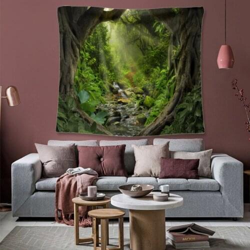 24 Styles Landscape Tapestry Northern European Abstract Art Stream Mountain Home Decoration Background Cloth Magic Space Gift